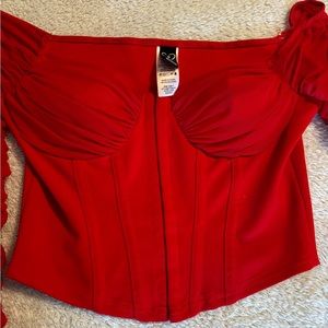 Long sleeve red top